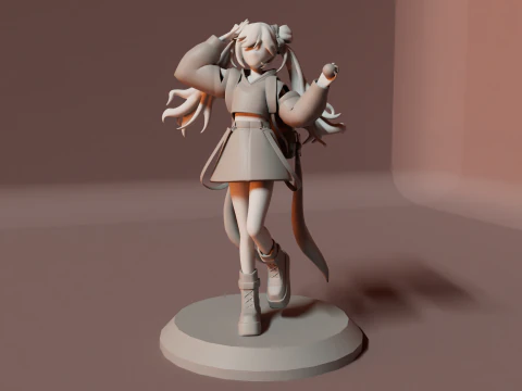 Statuetta Hatsune Miku Giorno glorioso Modello di stampa 3D