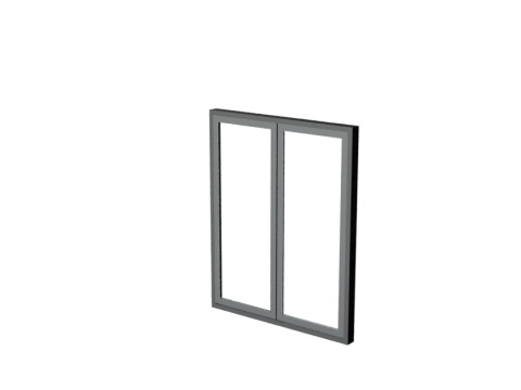 Aluminum double sash window 3D Model