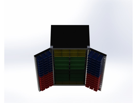 Industrial Bin Storage Cupboard High-Capacity Organization 3D Model