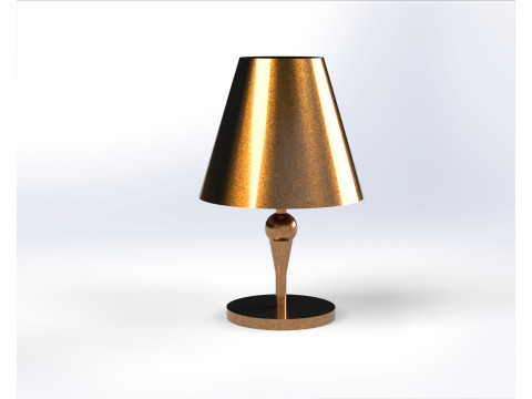 Elegant Metallic Table Lamp - 3D Model