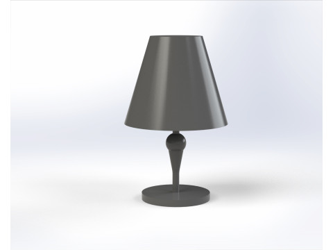 Elegant Metallic Table Lamp - 3D Model