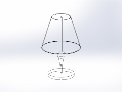 Elegant Metallic Table Lamp - 3D Model