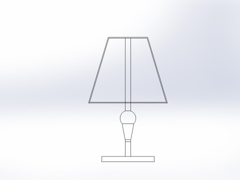 Elegant Metallic Table Lamp - 3D Model