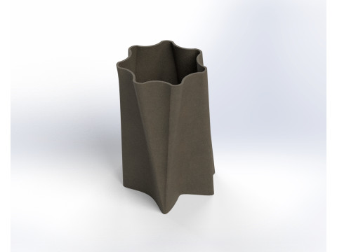 Modern Geometric Flower Vase 3D Printable Decorative Design 3D Model