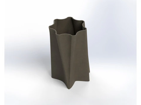 Modern Geometric Flower Vase 3D Printable Decorative Design 3D Model
