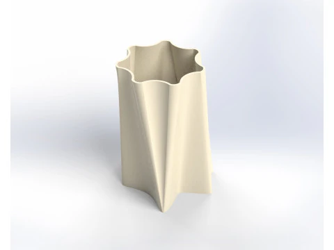 Modern Geometric Flower Vase 3D Printable Decorative Design 3D Model