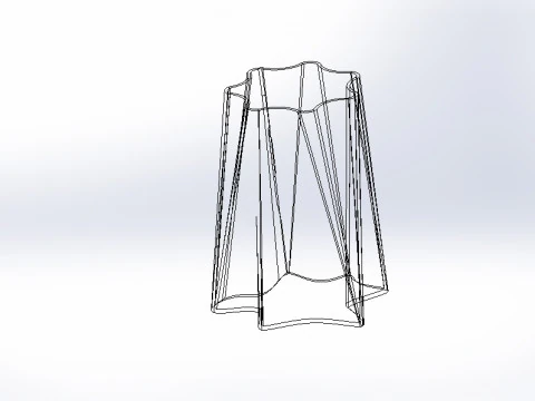 Modern Geometric Flower Vase 3D Printable Decorative Design 3D Model
