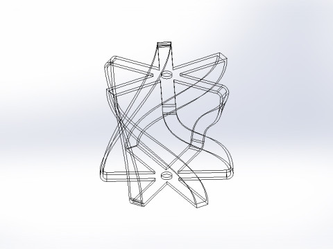 Modern Parametric Ceiling Lamp Shade - 3D Model