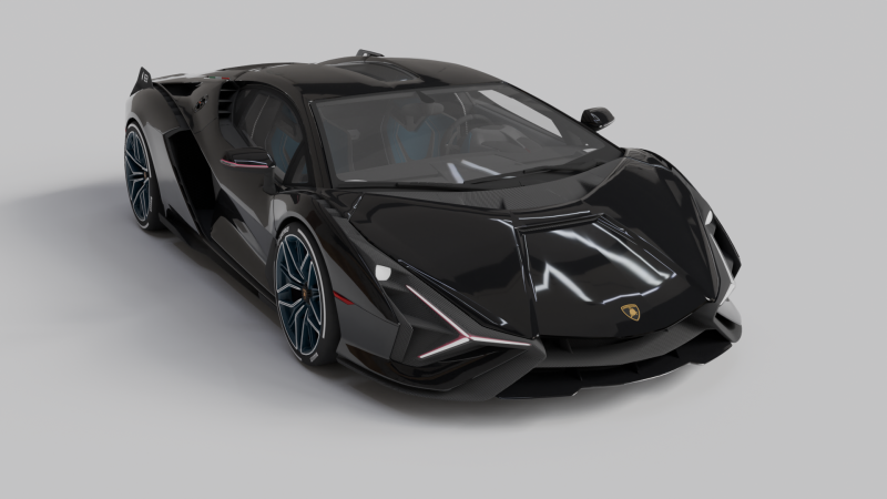 Lambo Sian Fkp High Quality Detailed Modelo 3D .c4d .max .obj .3ds .fbx .stl .blend