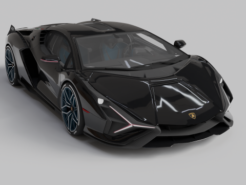 Lambo Sian Fkp High Quality Detailed 3D 모델