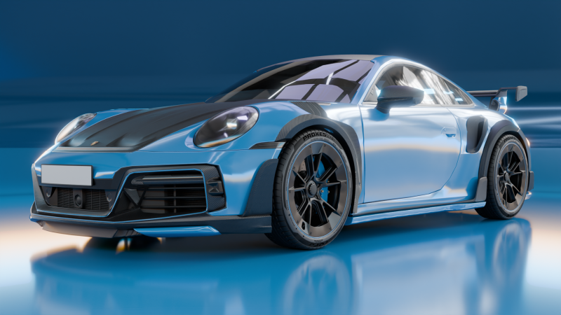 Porsche GT3 RS PBR High Quality Model 3D Model .c4d .max .obj .3ds .fbx .stl .blend 