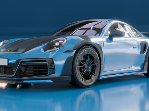 Porsche GT3 RS PBR High Quality Model 3D 모델