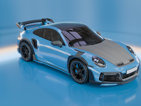 Porsche GT3 RS PBR High Quality Model 3D Model