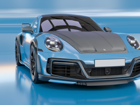 Porsche GT3 RS PBR High Quality Model 3D Model