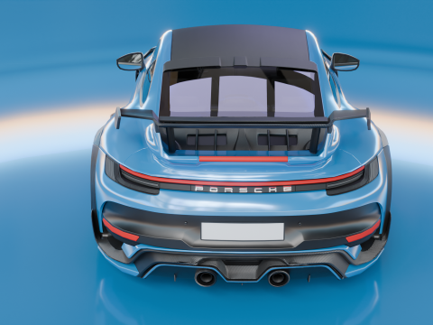 Porsche GT3 RS PBR High Quality Model 3D Model