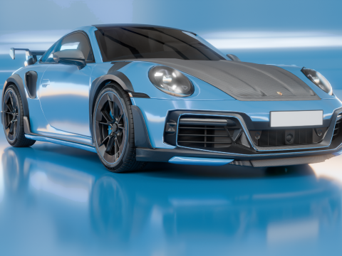 Porsche GT3 RS PBR High Quality Model 3D Model