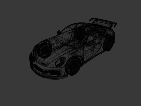 Porsche GT3 RS PBR High Quality Model 3D Model