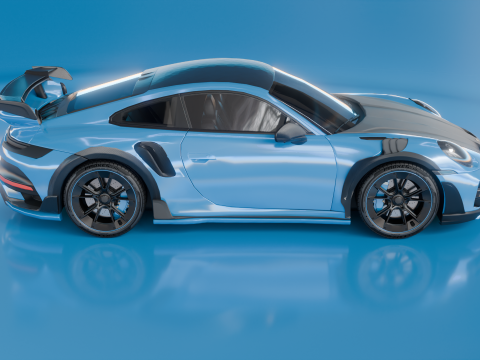 Porsche GT3 RS PBR High Quality Model 3D Model