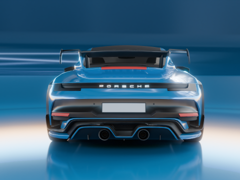 Porsche GT3 RS PBR High Quality Model 3D Model