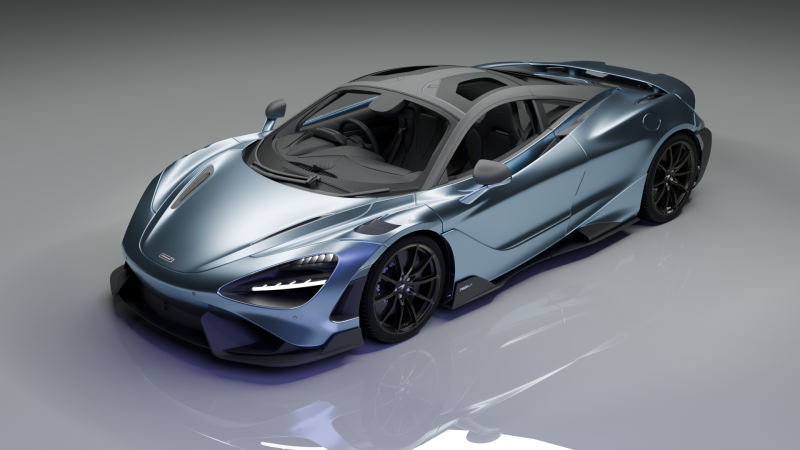 High Quality McLaren 765LT With Interior 3D 모델 .c4d .max .obj .3ds .fbx .stl .blend 