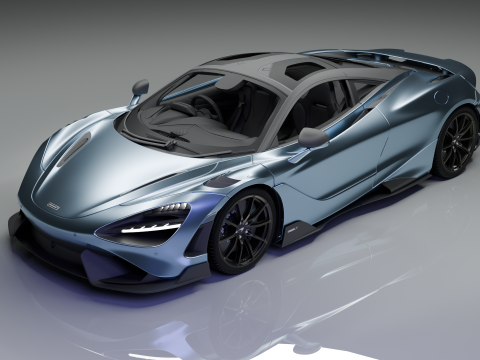 High Quality McLaren 765LT With Interior 3D 모델