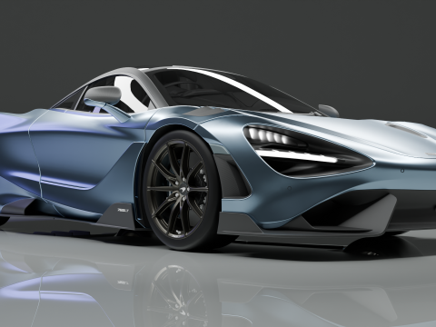 High Quality McLaren 765LT With Interior 3D 모델