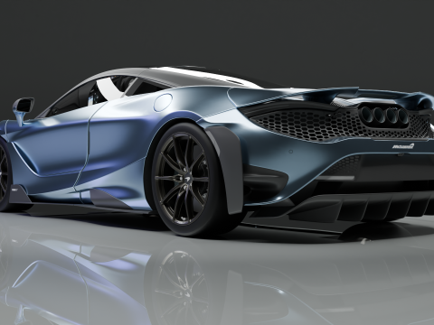 High Quality McLaren 765LT With Interior 3D 모델