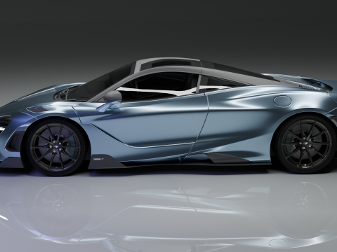 High Quality McLaren 765LT With Interior 3D 모델