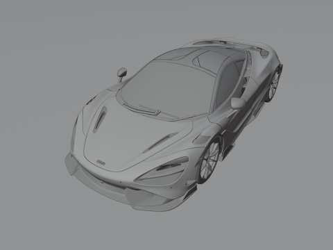 High Quality McLaren 765LT With Interior 3D 모델