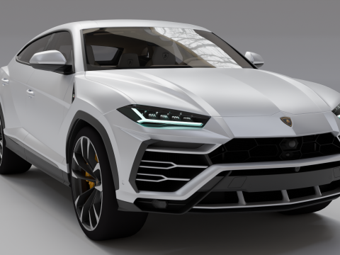 High Quality Lamborghin Urus With Interior 3D 모델
