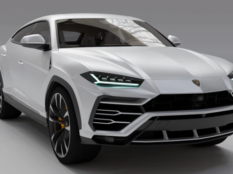 High Quality Lamborghin Urus With Interior 3D Model