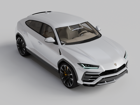 High Quality Lamborghin Urus With Interior 3D 모델
