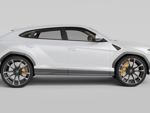 High Quality Lamborghin Urus With Interior 3D 모델