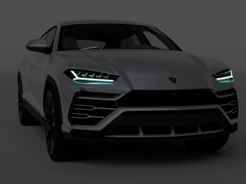 High Quality Lamborghin Urus With Interior 3D 모델