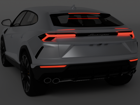 High Quality Lamborghin Urus With Interior 3D 모델