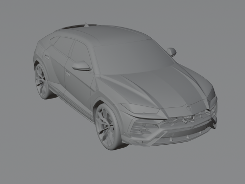 High Quality Lamborghin Urus With Interior 3D 모델