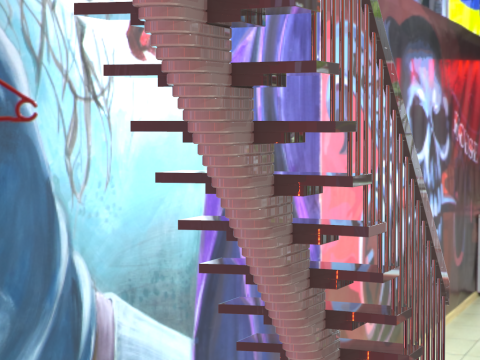 Straight segment stairs 3D Model