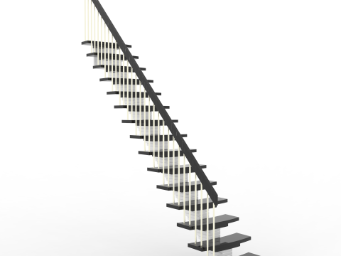 Straight segment stairs 3D Модель