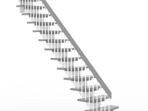 Straight segment stairs 3D Модель