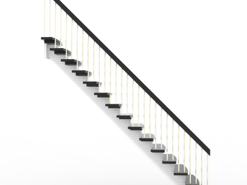Straight segment stairs 3D Модель