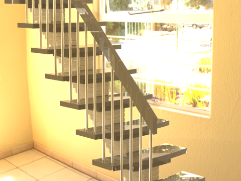 Straight segment stairs 3D Модель