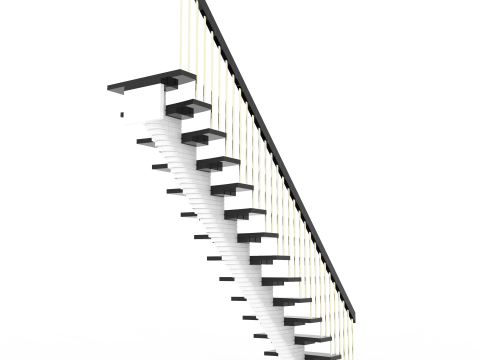 Straight segment stairs 3D Модель