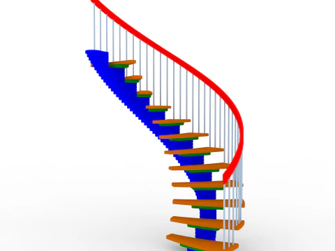 Spiral stairs 3D Model