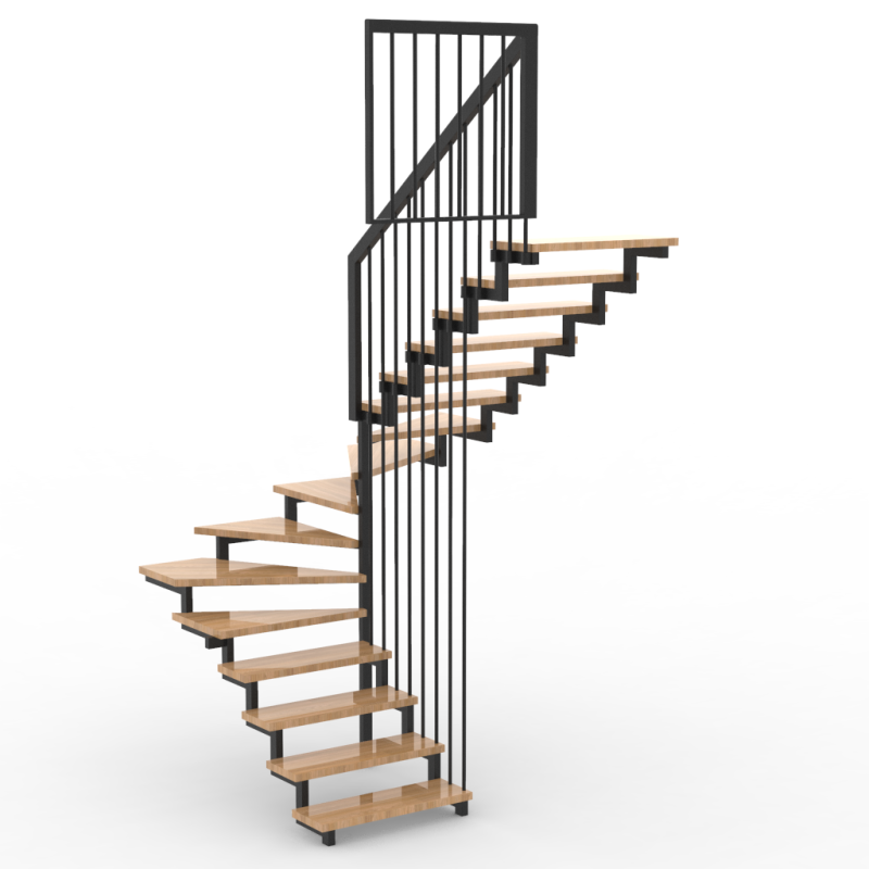 Stairs 102 3D Model .c4d .max .obj .3ds .fbx .stl .blend 