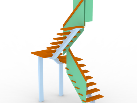 Stairs 103 Model 3D