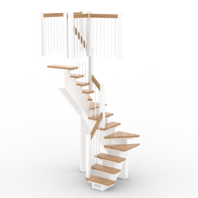 Stairs 107 3D Model .c4d .max .obj .3ds .fbx .stl .blend 