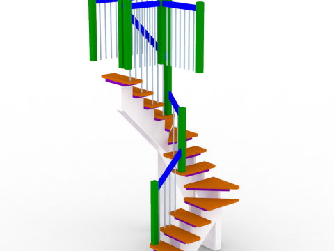 Stairs 107 3D Model