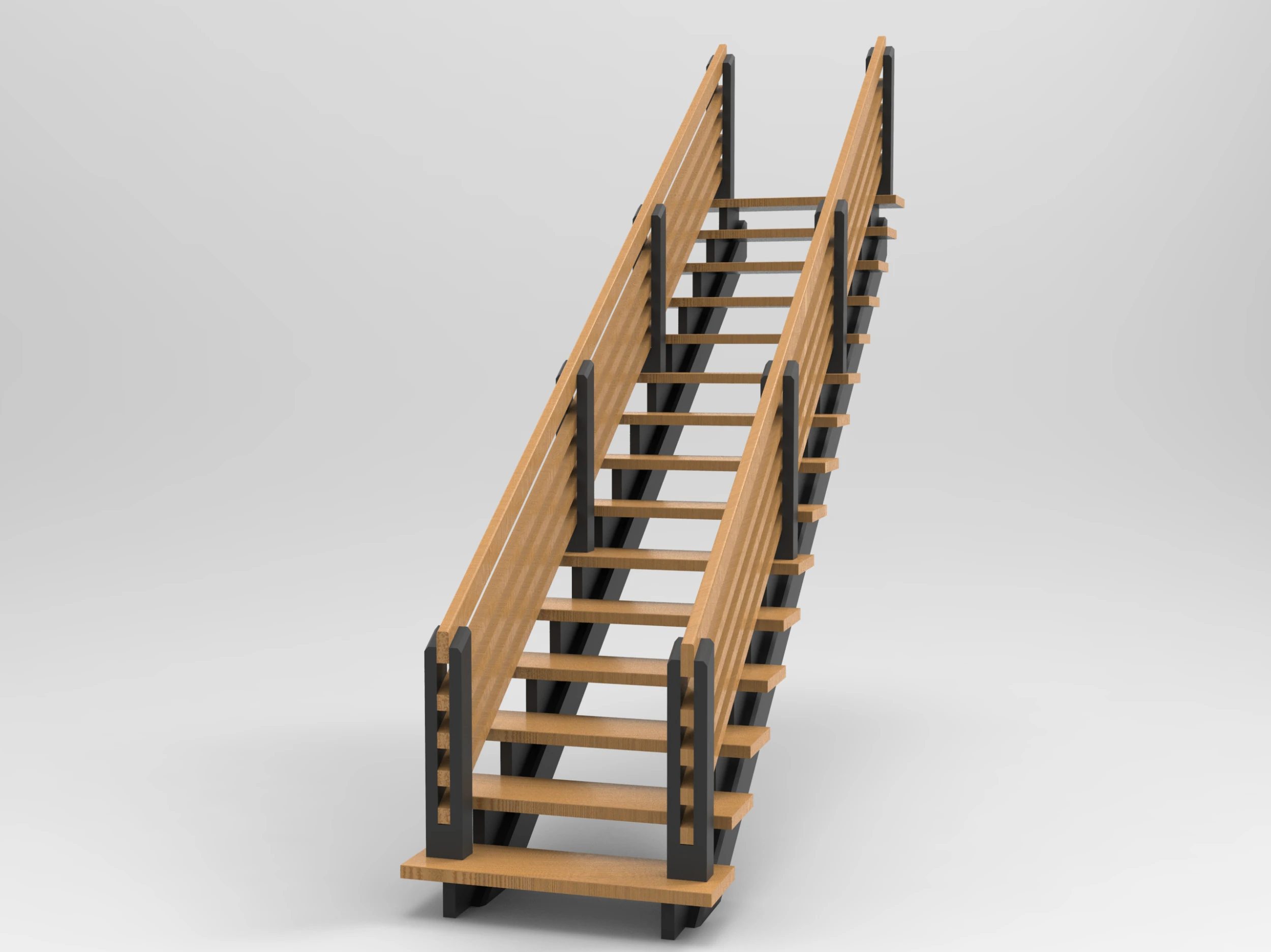 Stairs 111 3D Model .c4d .max .obj .3ds .fbx .stl .blend 