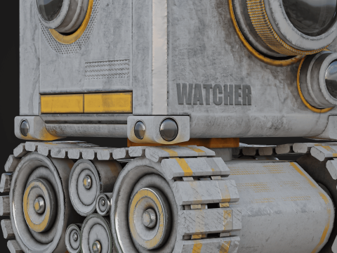 Camera Robot rigged and animated game ready Low-poly Modelo 3D
