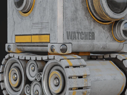Camera Robot rigged and animated game ready Low-poly 3D Model